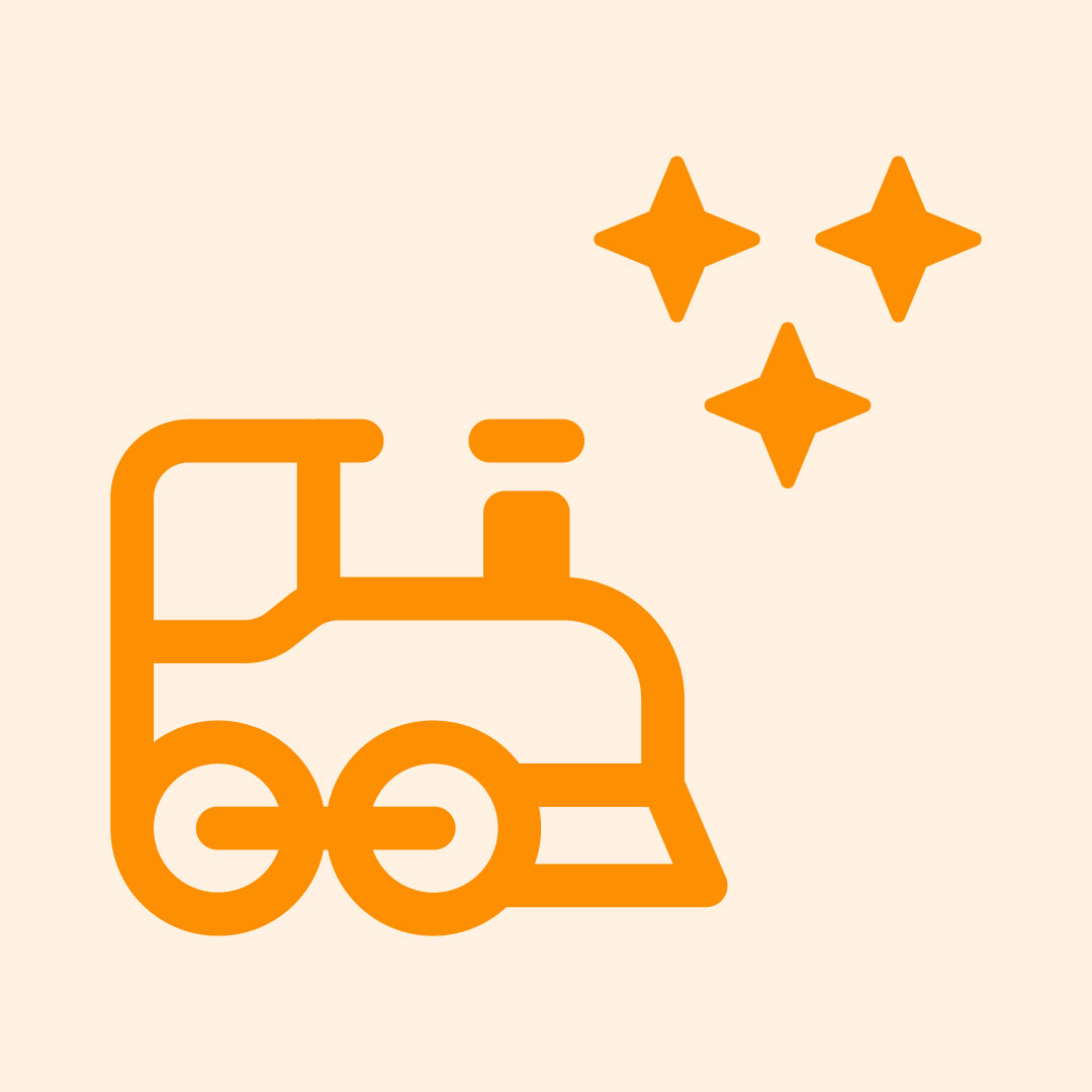 railcar cleaning icon
